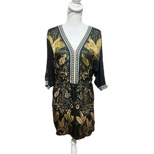 Custo Barcelona Dress LUX Birdie Sz 40 Colorful Multi Print 100% Silk Bird Print